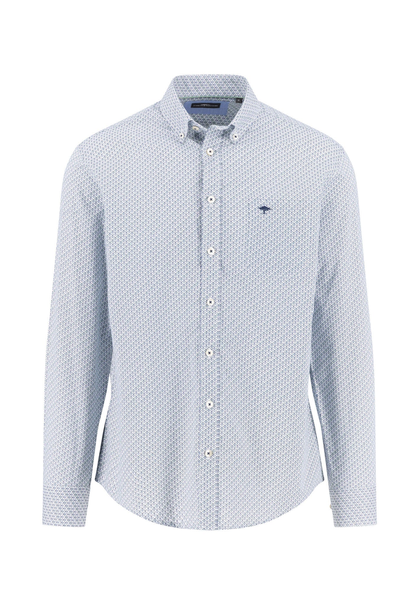 Freizeithemd gemustert Regular Fit - 734-fern - Grün