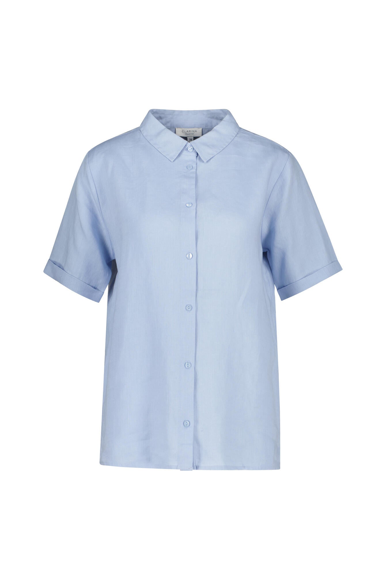 Leinenbluse Regular Fit - 612 BLEU - Blau