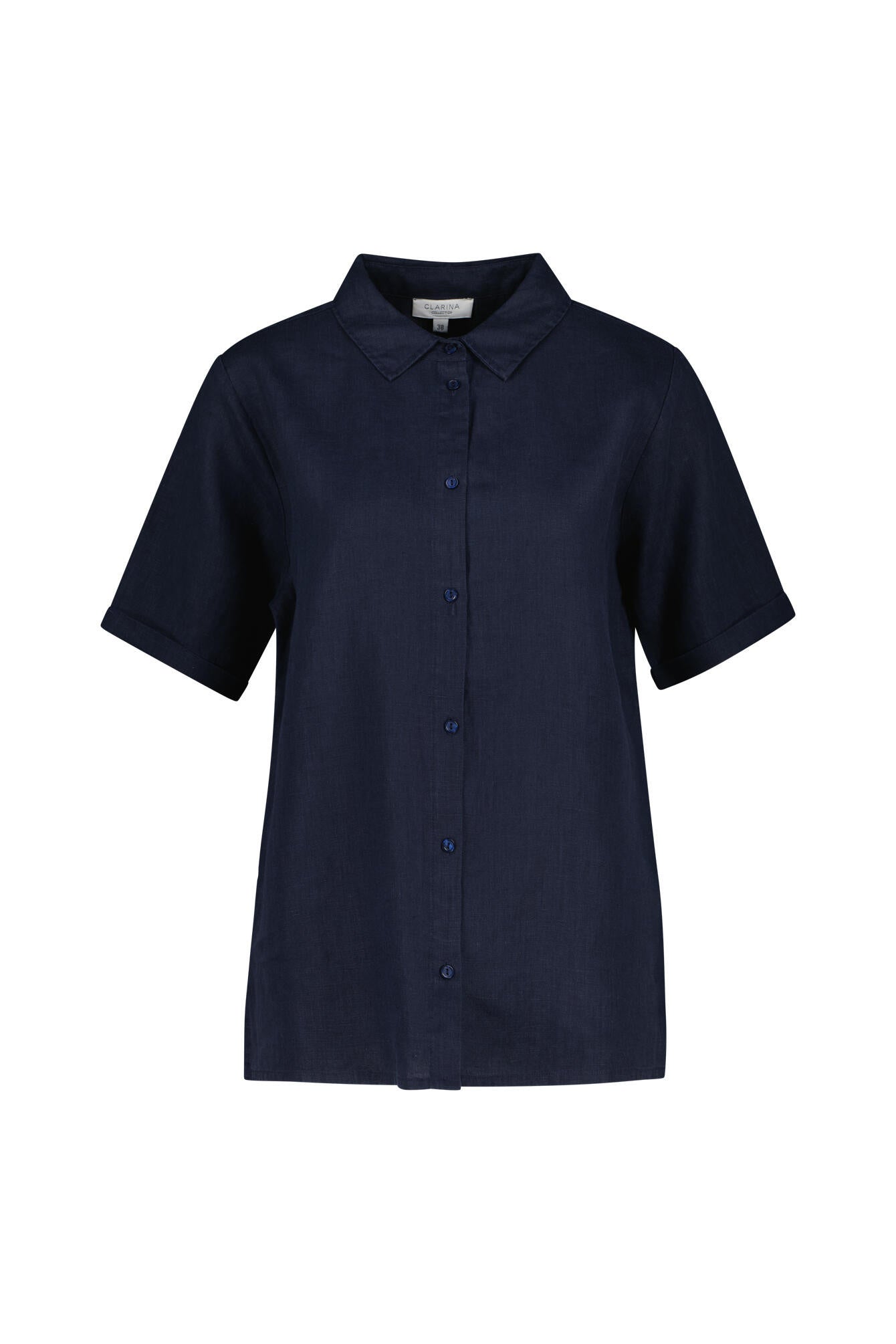 Leinenbluse Regular Fit - 623 MARINE - Blau