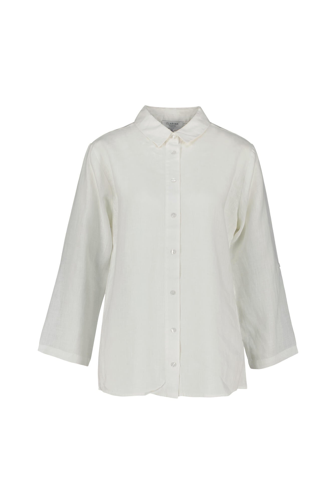 Leinenbluse Regular Fit - 100 WEISS - Weiß