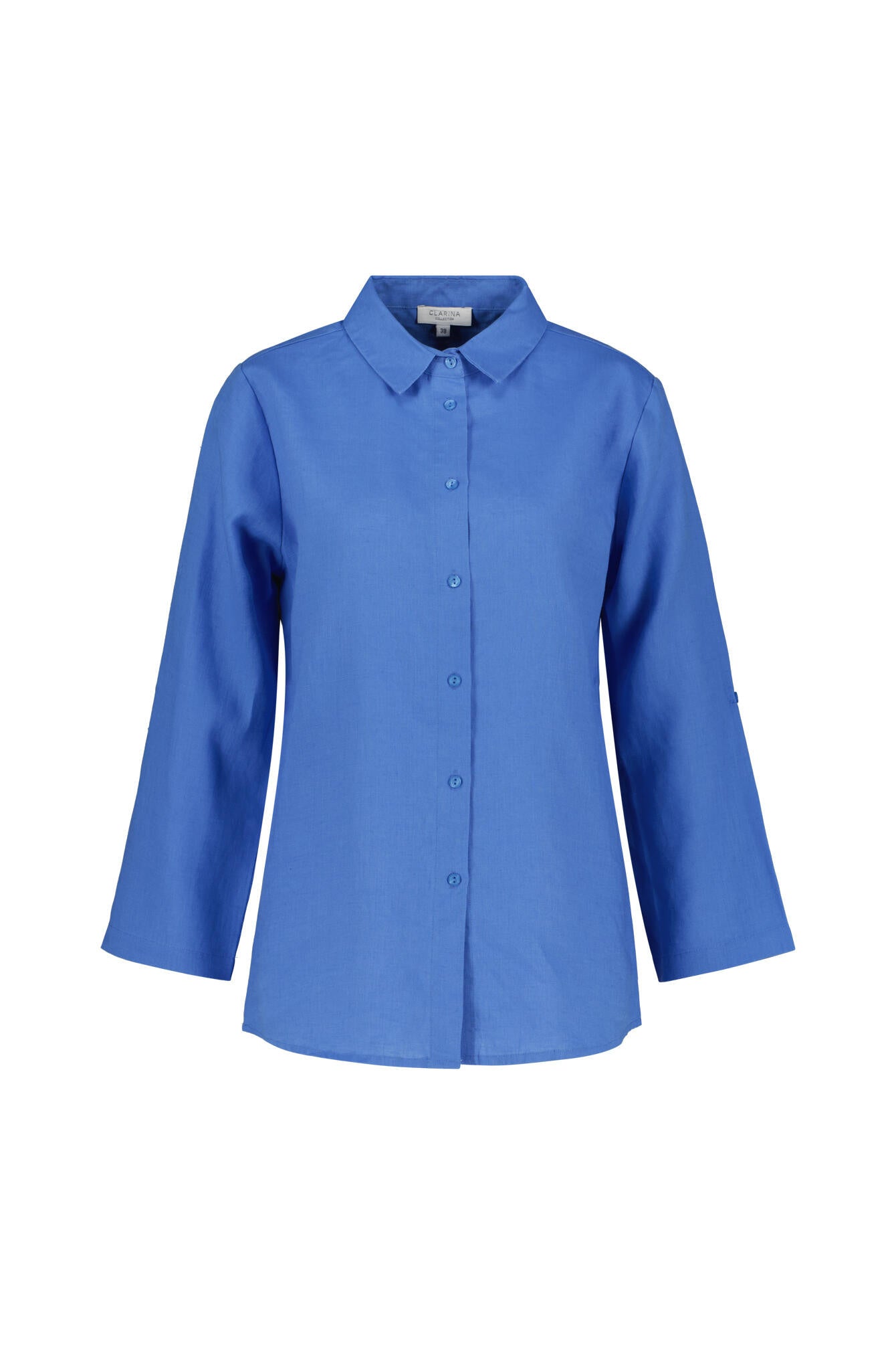 Leinenbluse Regular Fit - 647 AZUR - Blau