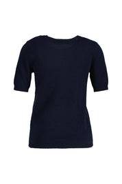 Strick-T-Shirt aus Kaschmir - 623 623 MARINE - Blau