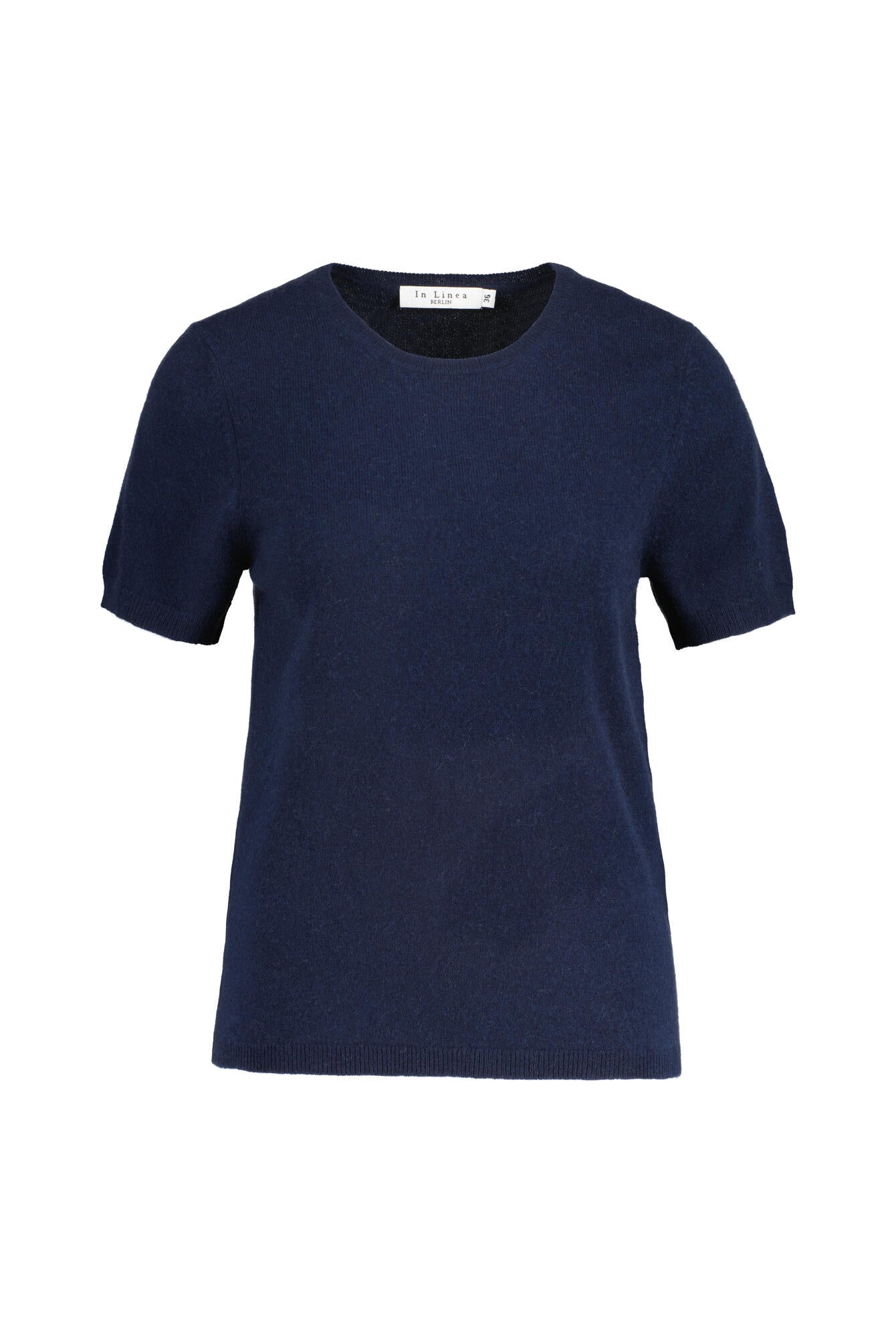 Strick-T-Shirt aus Kaschmir - 615 615 NAVY - Blau
