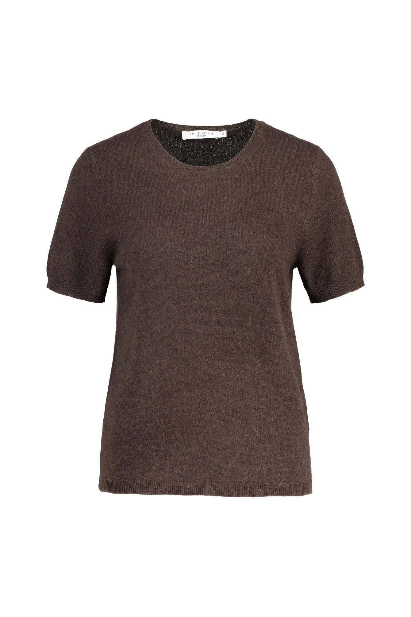 Strick-T-Shirt aus Kaschmir - 720 720 CHOCOLATE MEL.