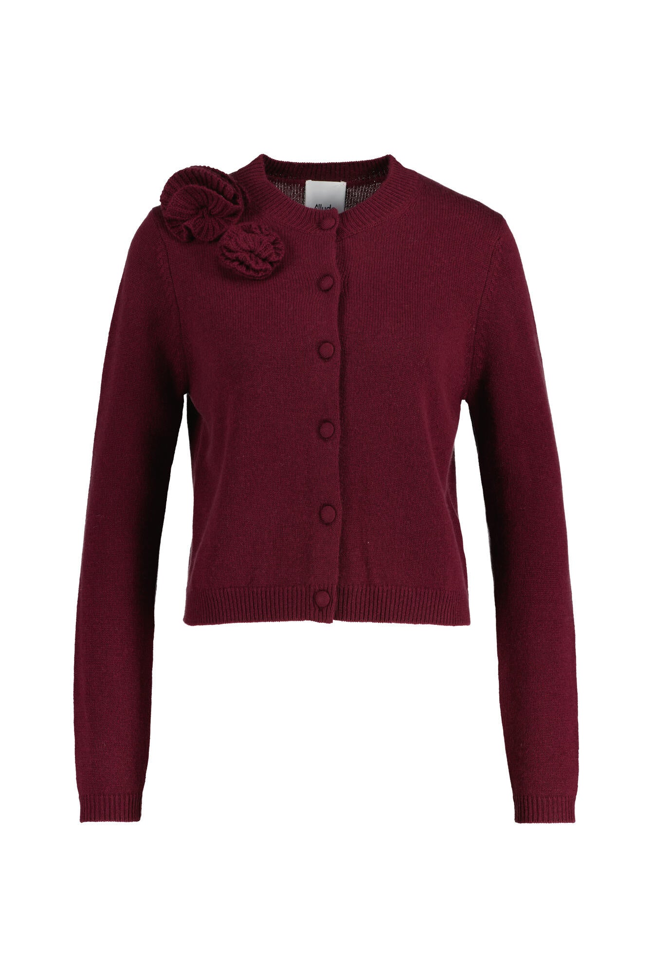 Strickcardigan aus Schurwollmix - 68 - Rot