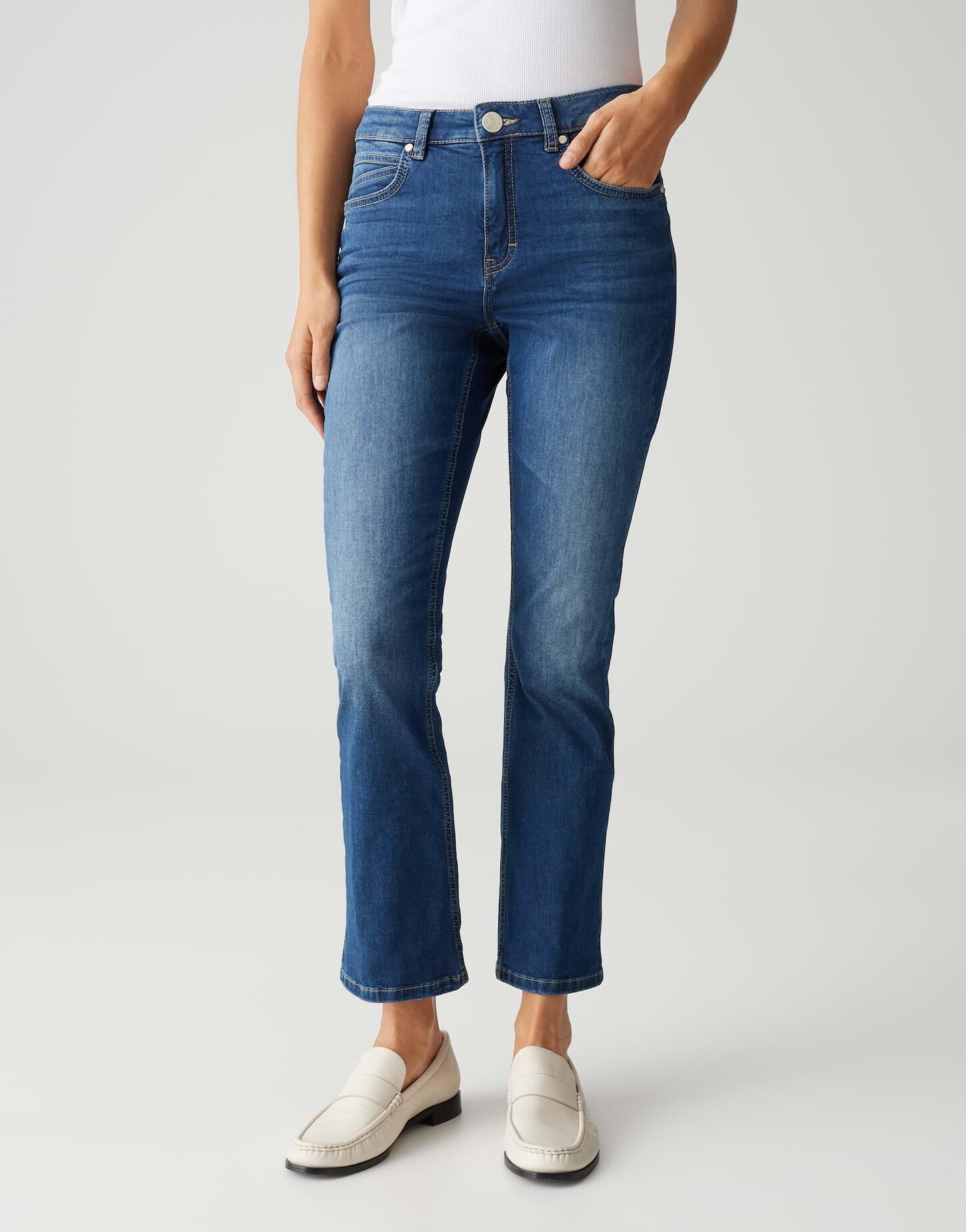 Jeans ENJA GENTLE Flared Leg - 70200-mid azure blue - Blau