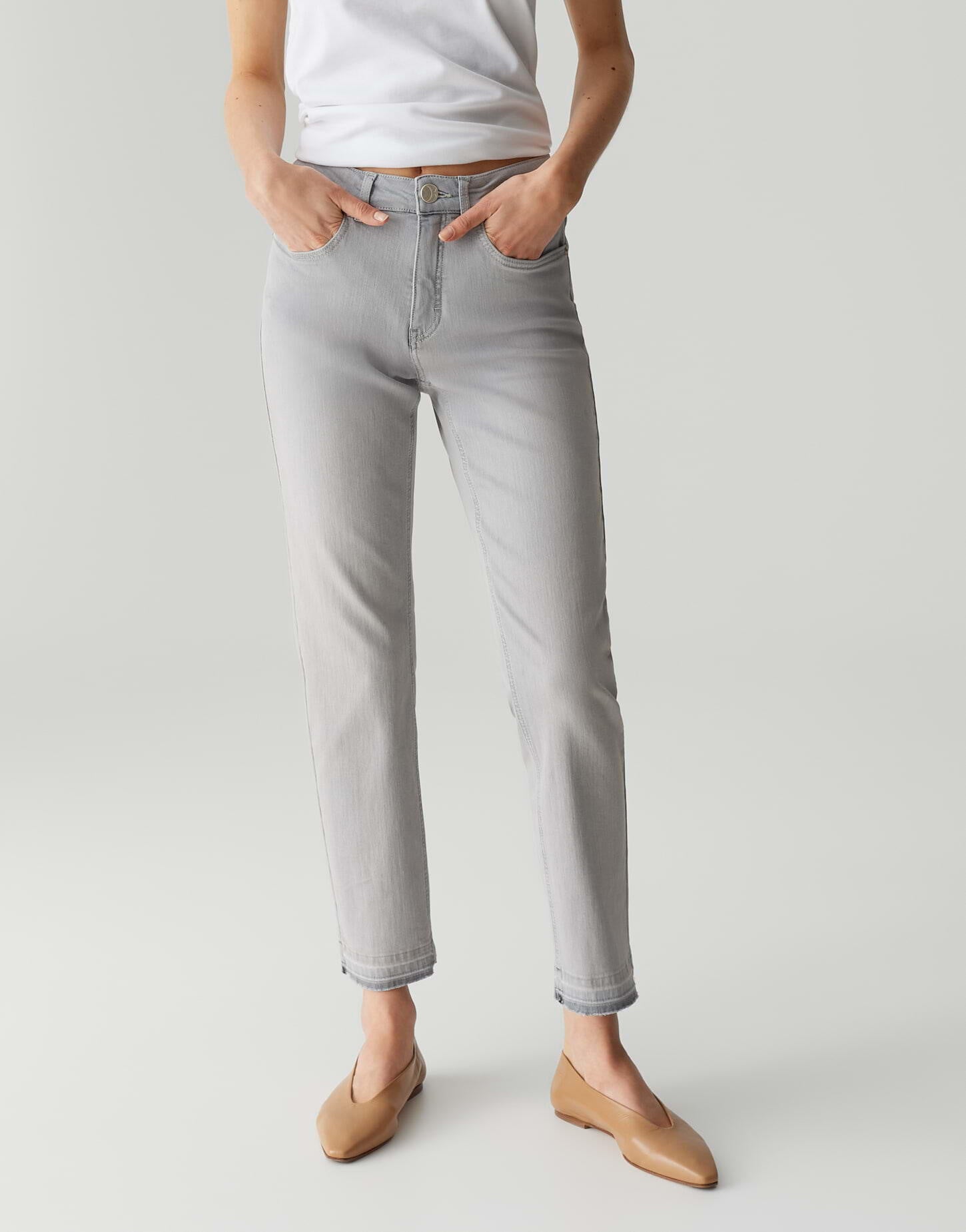Jeans MELLY SLEEK Straight Leg - 70199-light moon grey - Grau