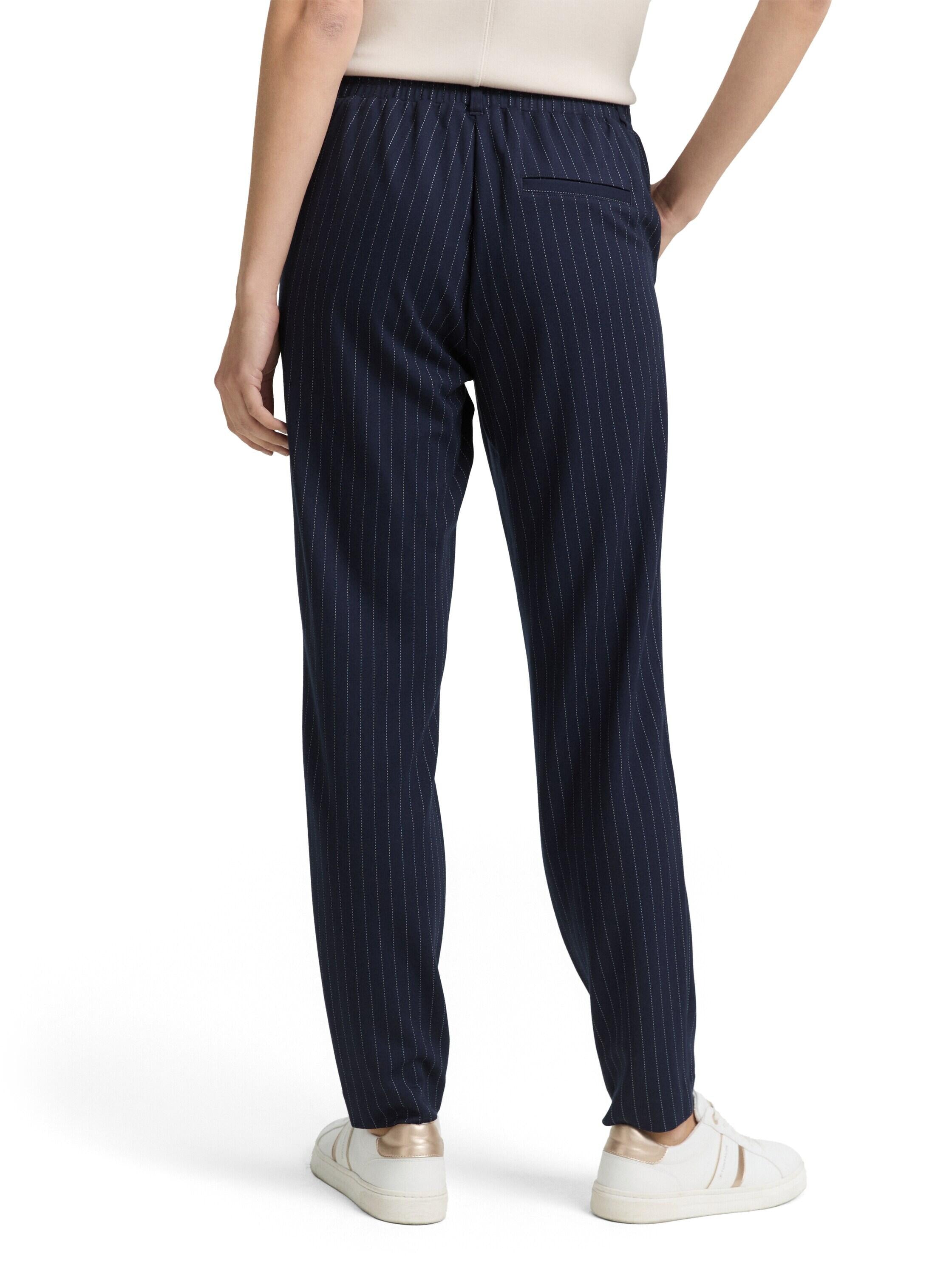 Joggpants Loose Fit - 38650-navy white pinstripe - Blau