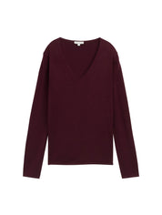 Strickpullover aus Baumwollmix - 16427-bordeaux red - Rot