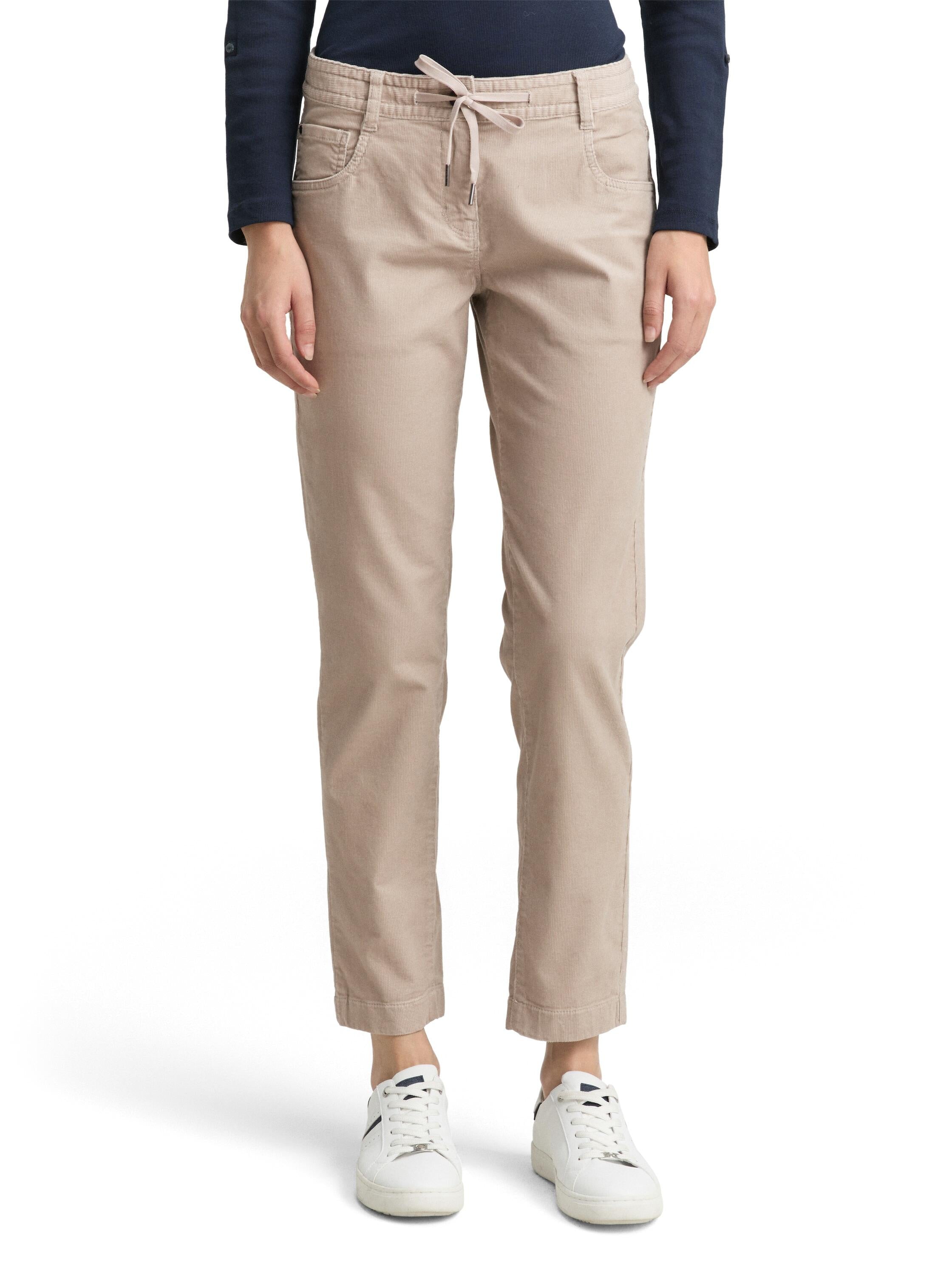 Cordhose Tapered Fit - 32208-soft taupe grey - Beige