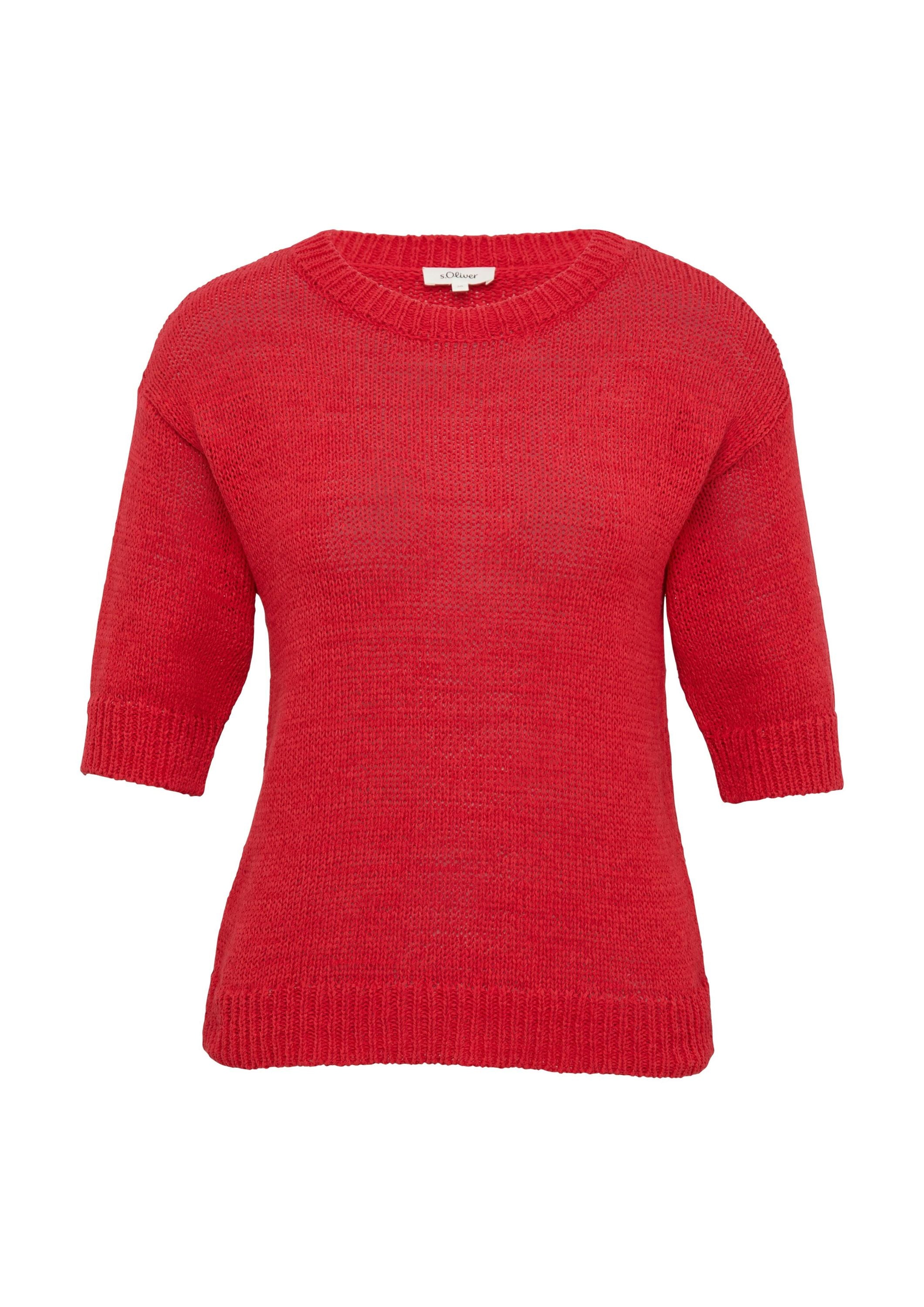Strickpullover aus Baumwollmix - 30X1-RED - Rot