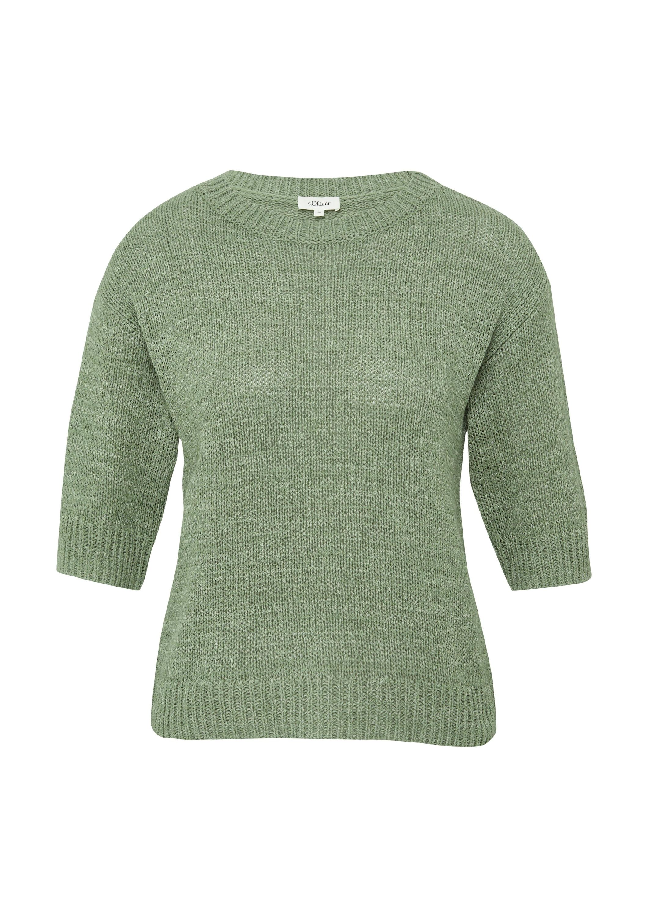Strickpullover aus Baumwollmix - 73X1-GREEN - Grün