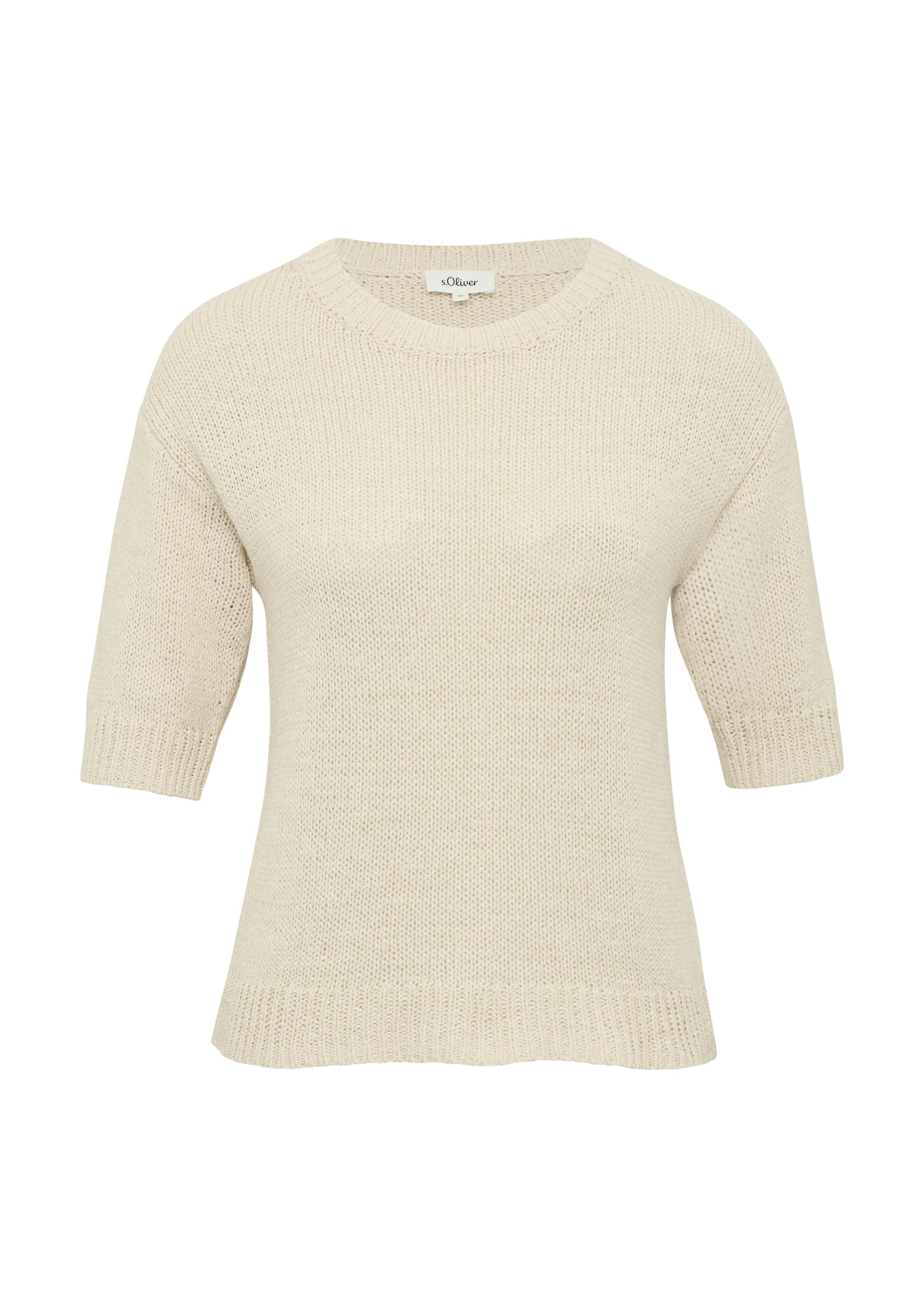 Strickpullover aus Baumwollmix - 81X1-BROWN - Beige