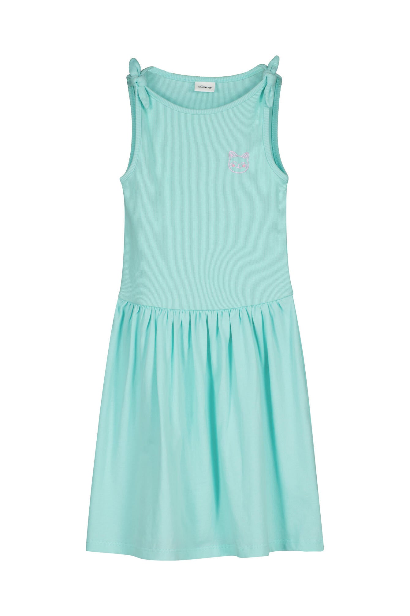 Sommerkleid Midi aus Baumwolle - 6115-BLUE GREEN - Türkis