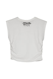 T-Shirt aus Baumwolle - 0100-WHITE - Weiß