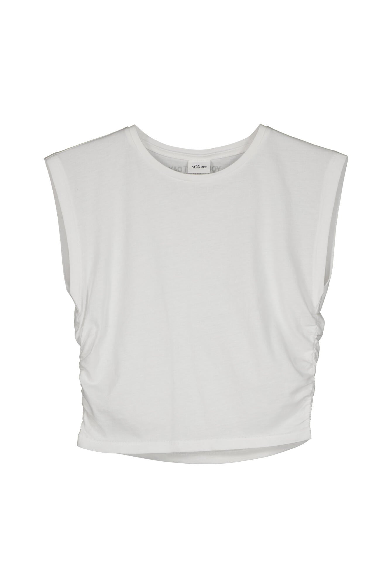 T-Shirt aus Baumwolle - 0100-WHITE - Weiß