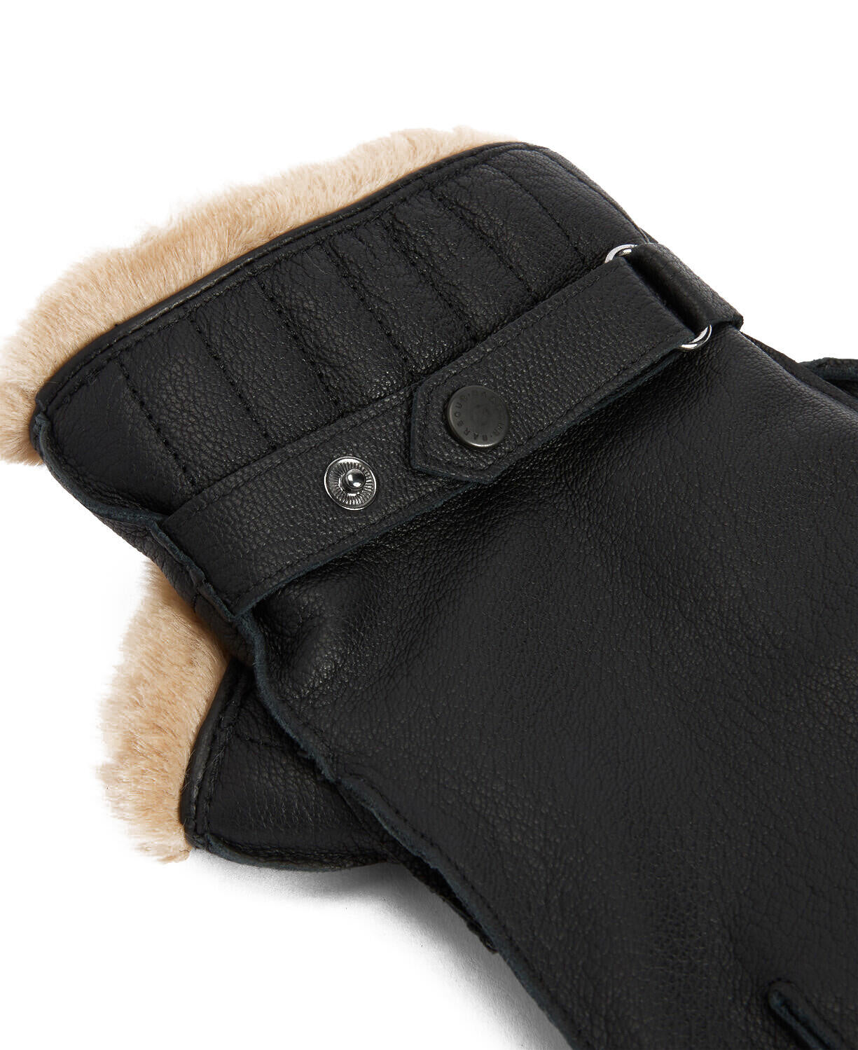 Lederhandschuhe mit Fake Fur - BK12-Black - Schwarz