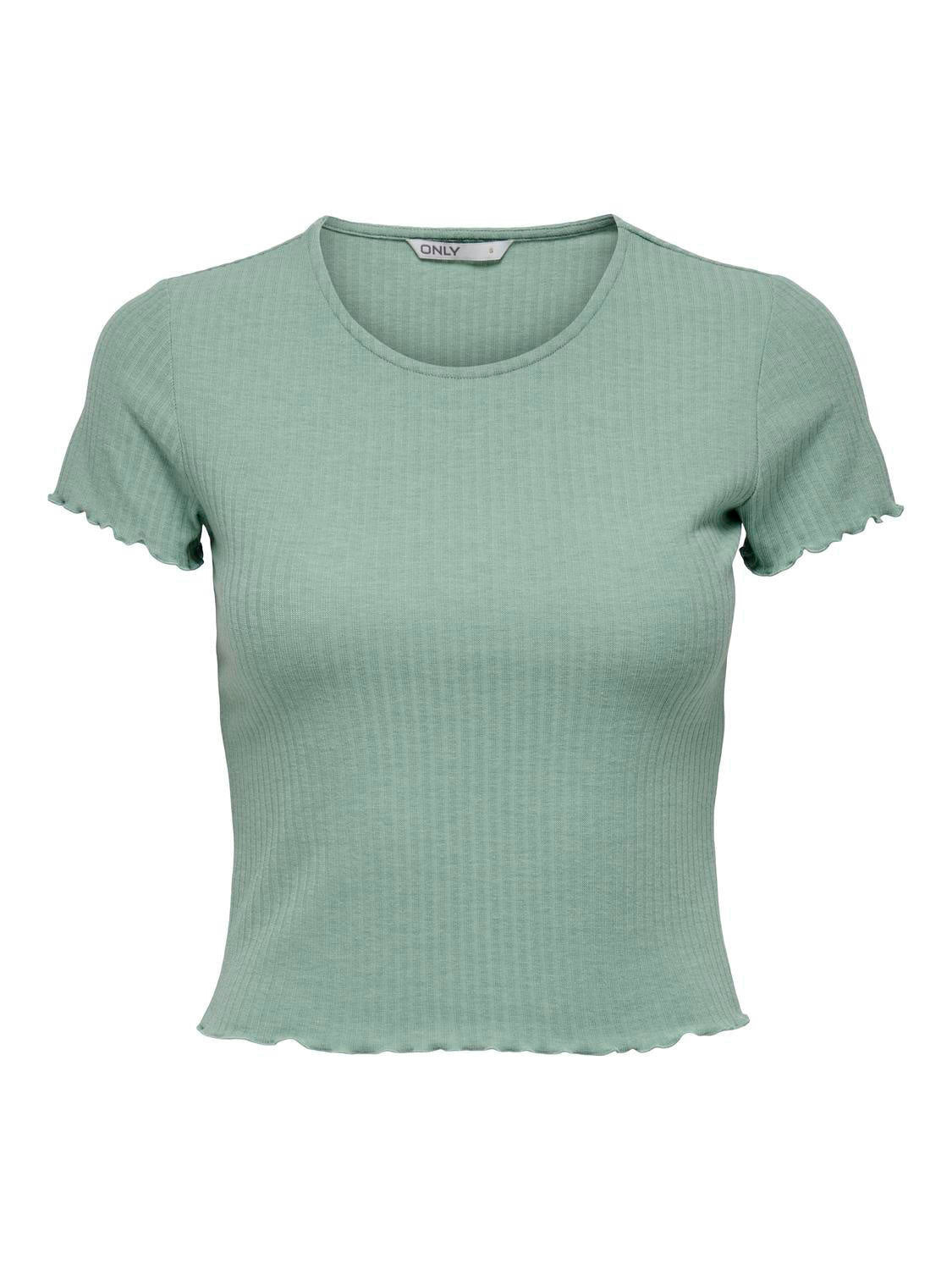 T-Shirt mit Rundhalsausschnitt - Jadeite - Grün