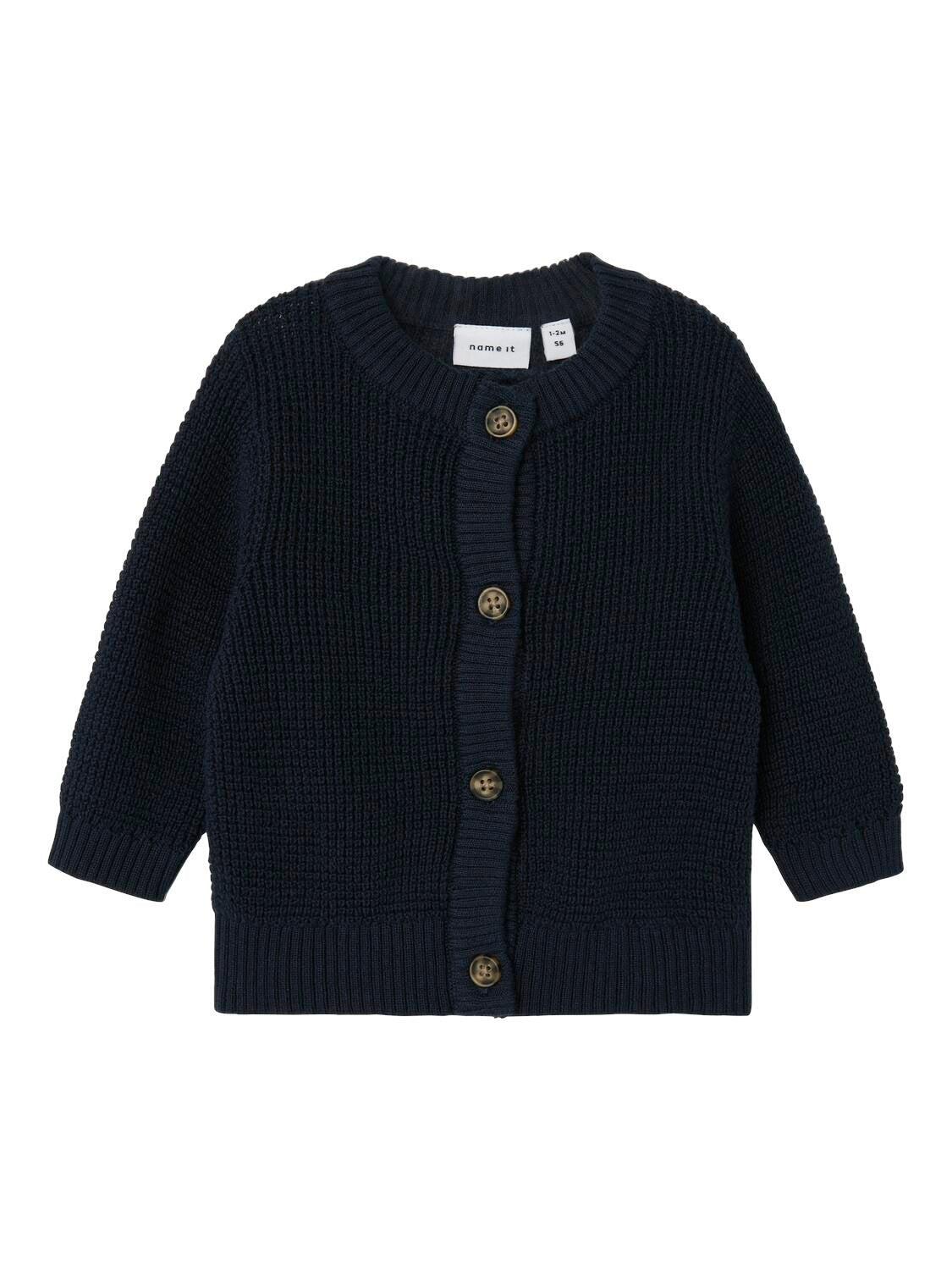 Strickjacke aus Bio-Baumwolle - Dark Sapphire - Blau