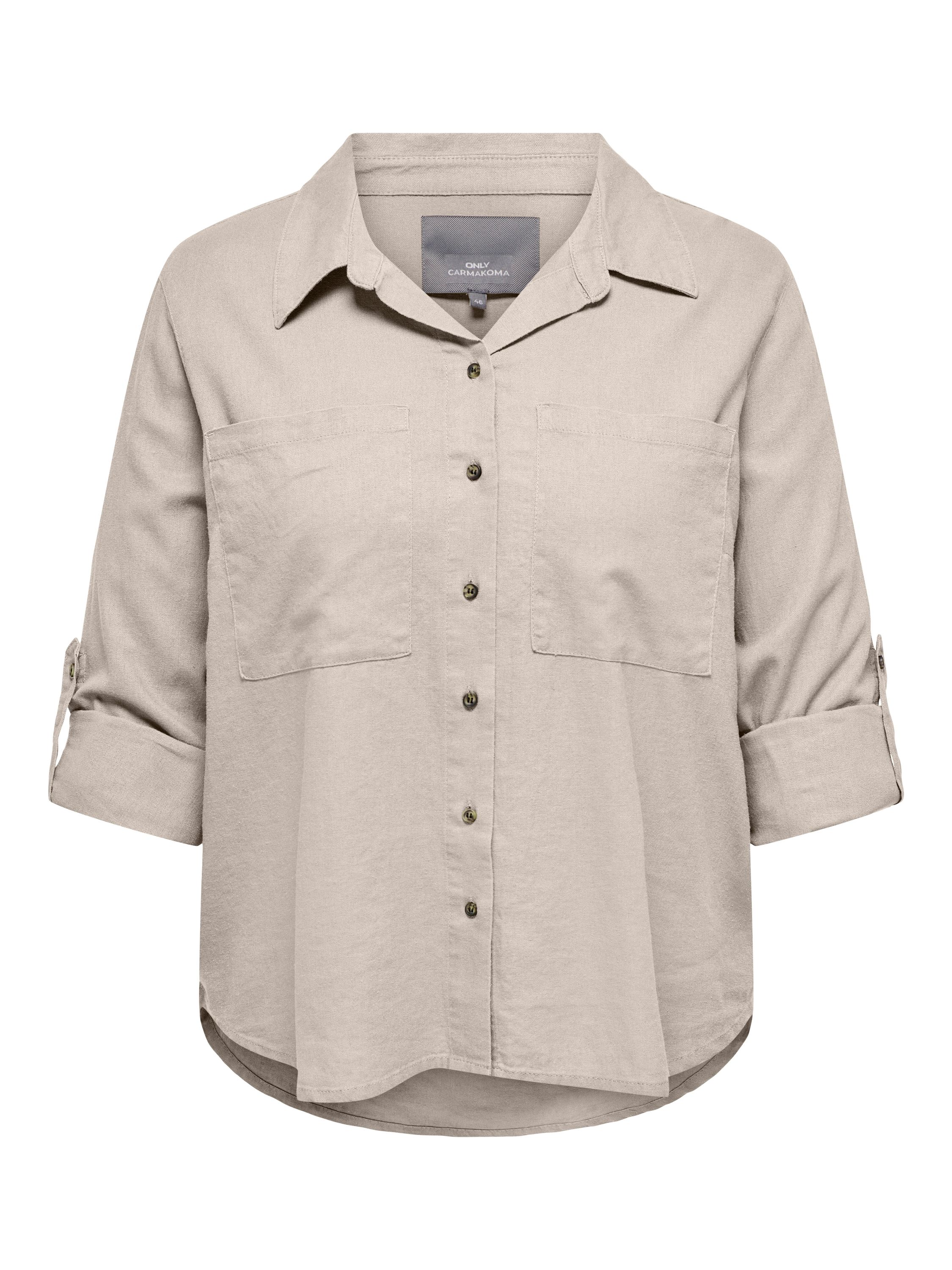 Bluse aus Leinenmix - Pumice Stone - Beige