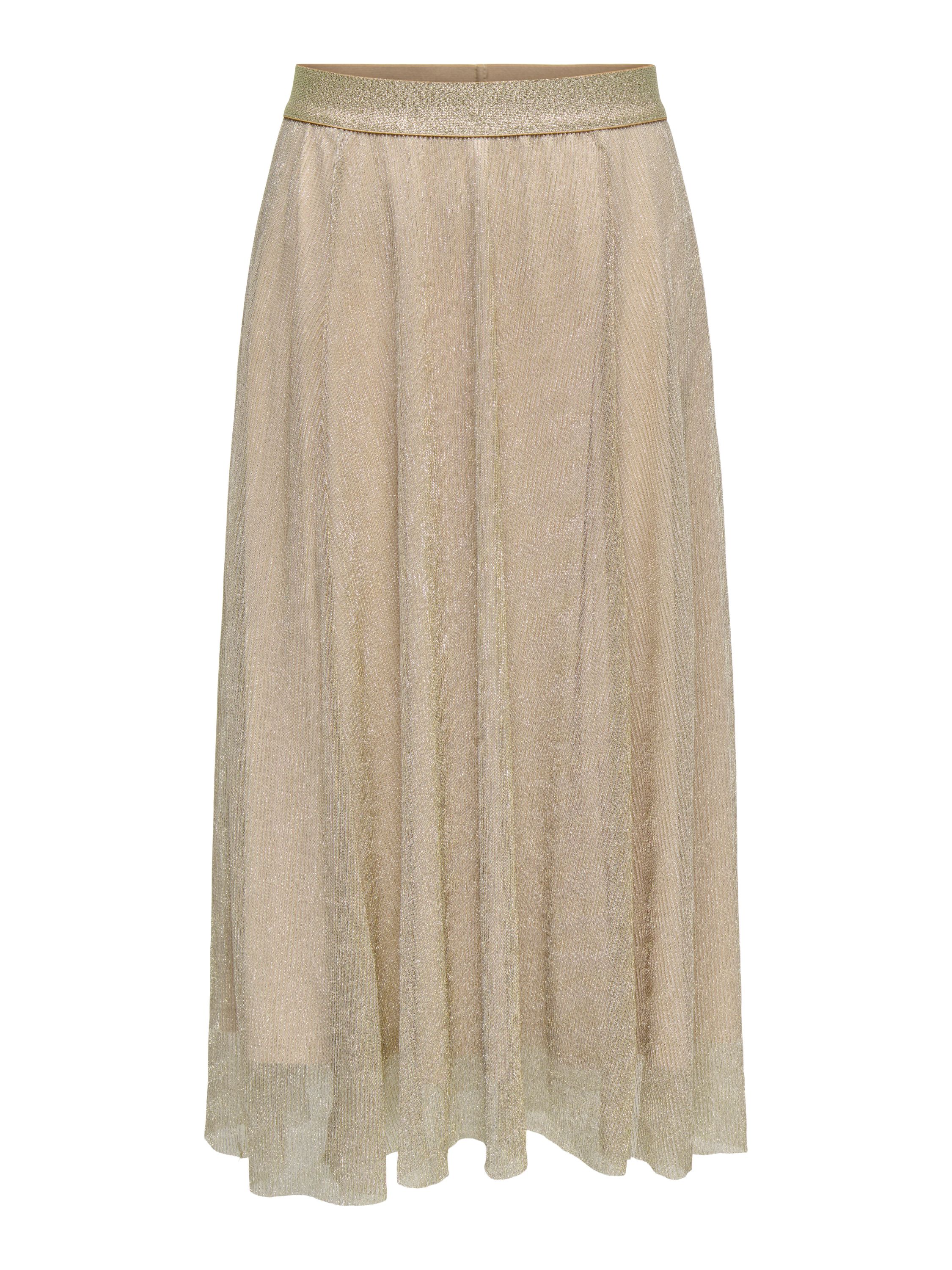 Plisseerock TINGA Maxi - Peyote/Silver Glitter - Gold