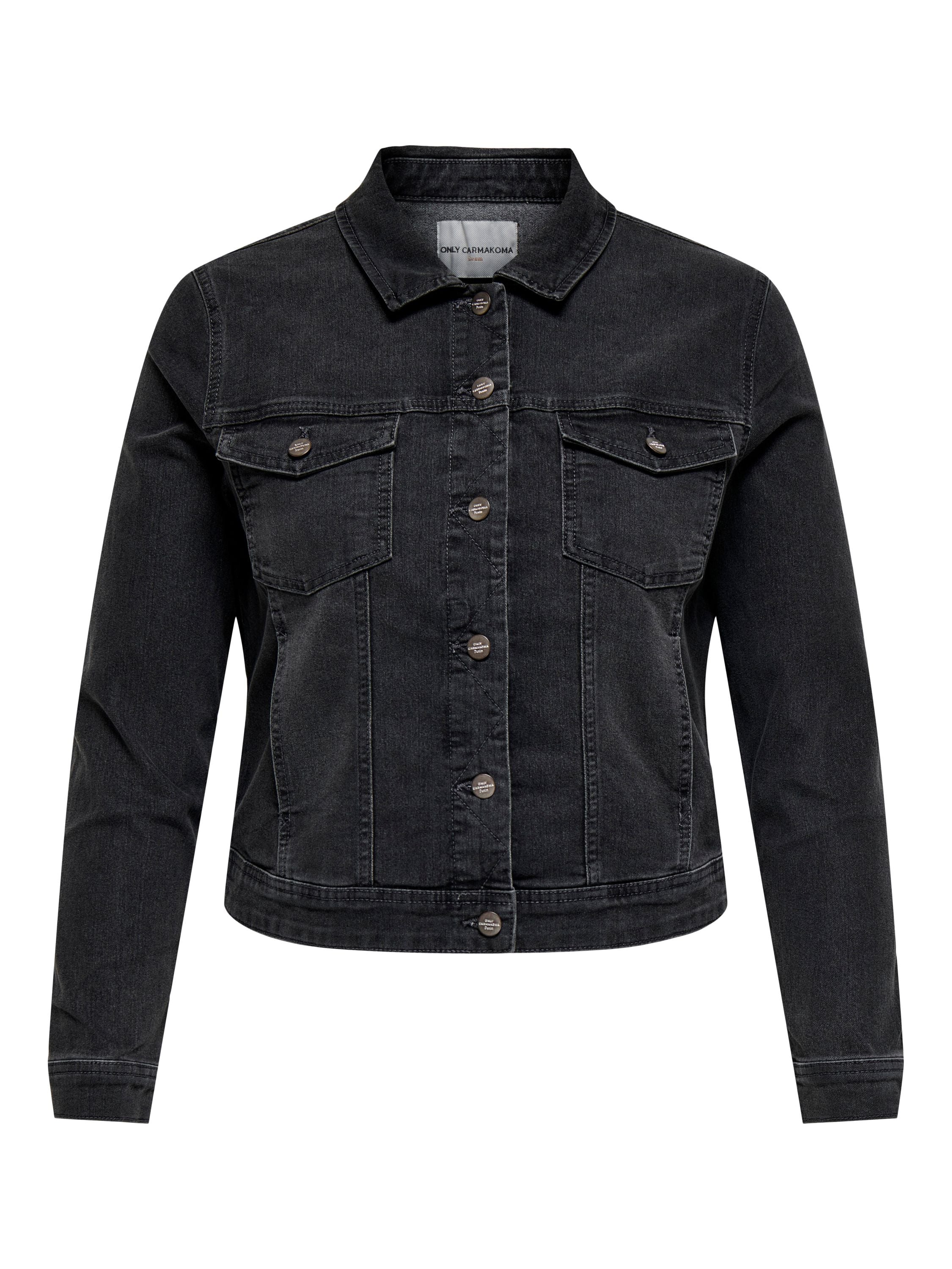 Jeansjacke aus Baumwollmix - Dark Grey Denim - Grau