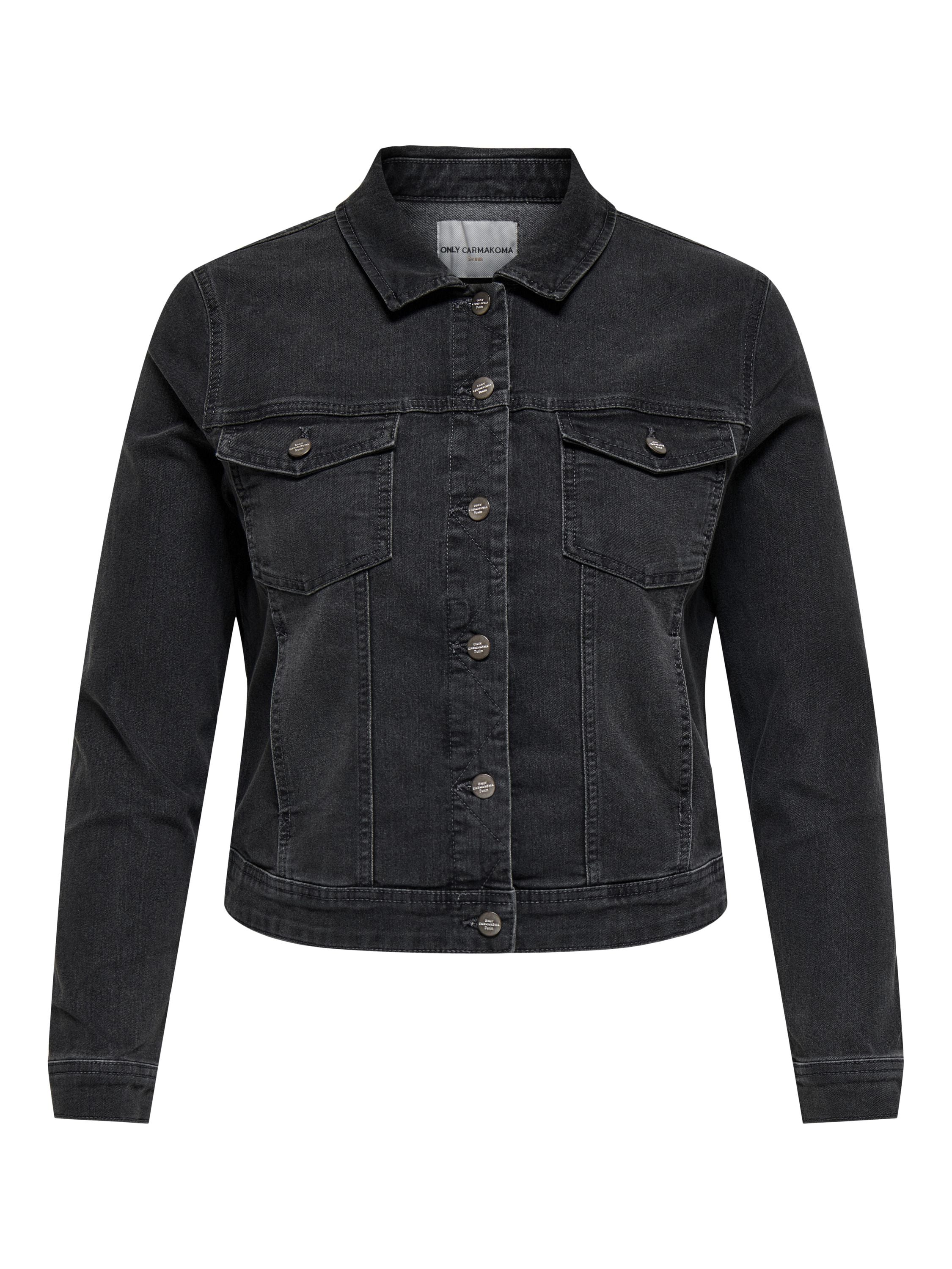 Jeansjacke aus Baumwollmix - Dark Grey Denim - Grau