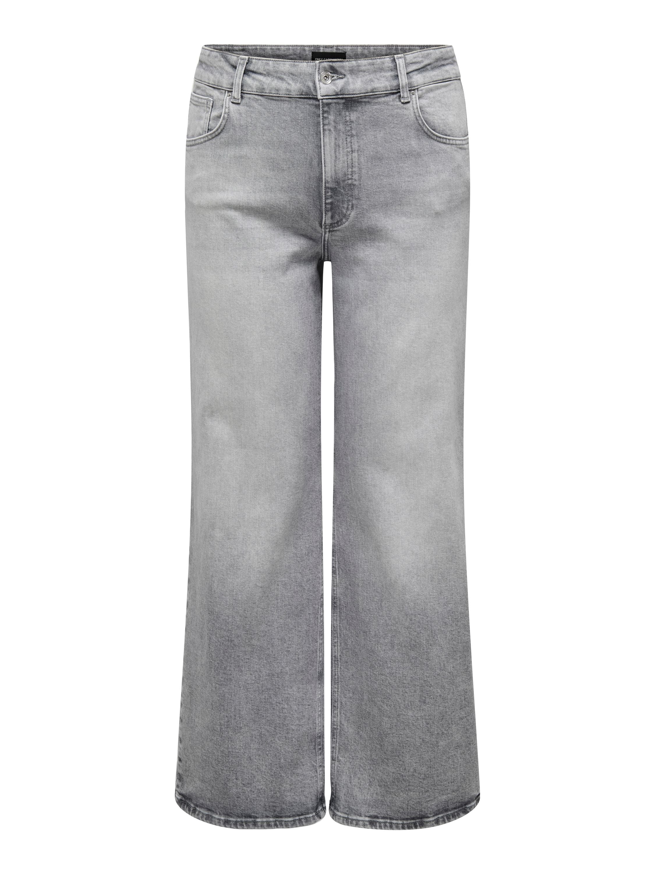 Jeans Wide Leg - Grey Denim - Grau