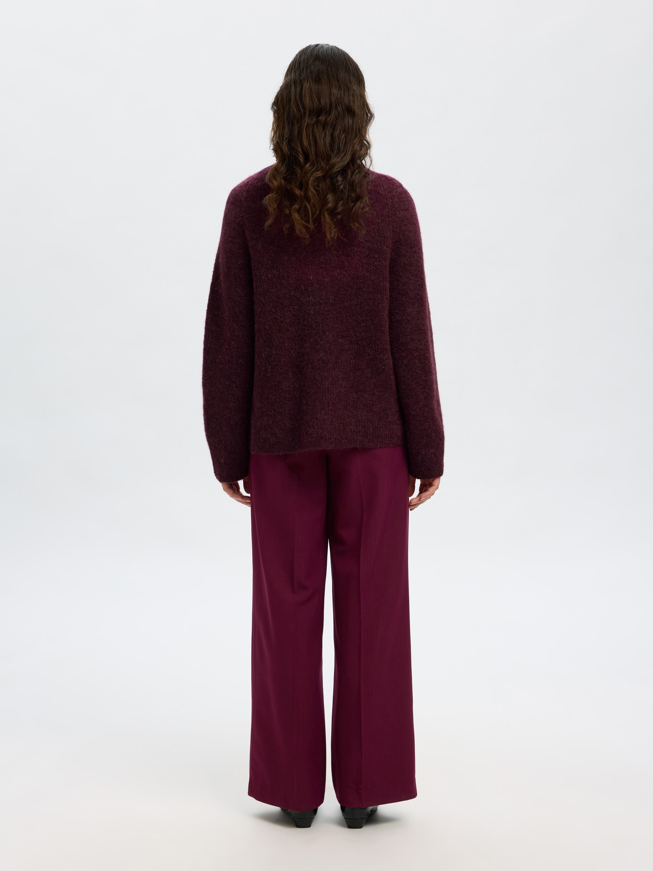 Strickpullover aus Wollmix - Fig - Violett