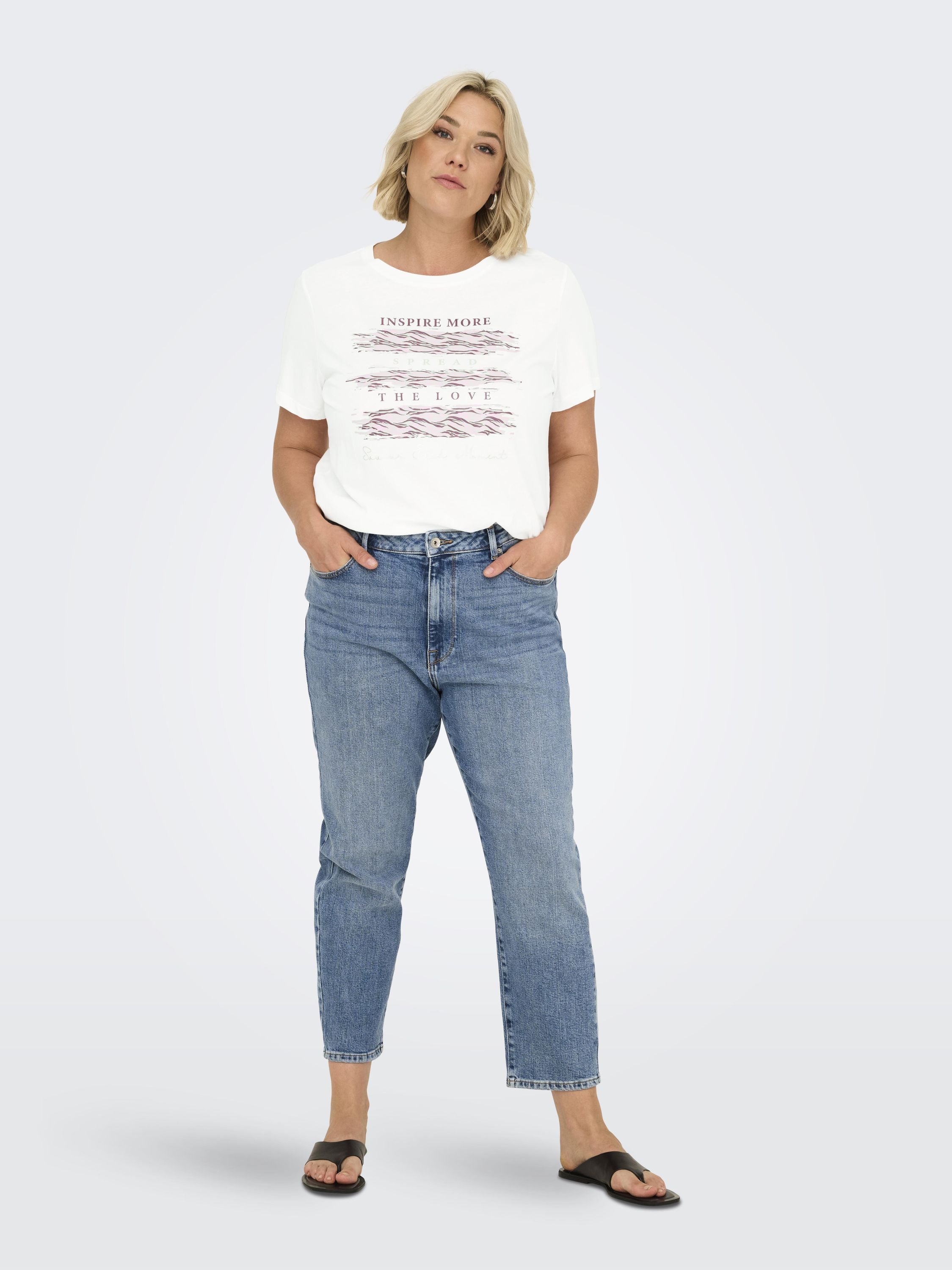 T-Shirt CRUZ LIFE aus Baumwolle - Cloud Dancer/Zebra - Weiß
