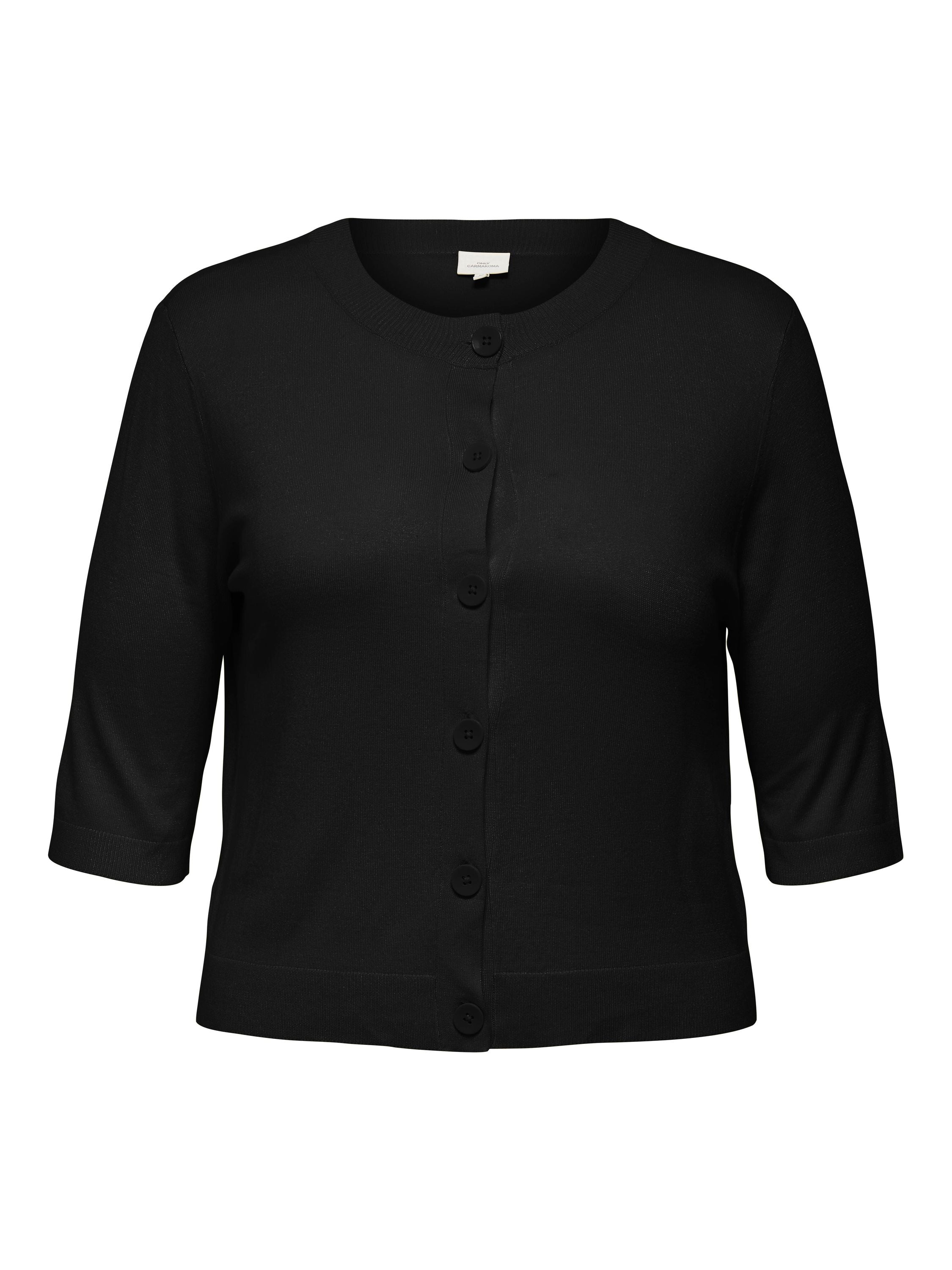Strickjacke CARMILA aus Viskosemix - Black - Schwarz