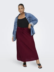 Plisseerock Maxi GISELLE - Cabernet - Rot