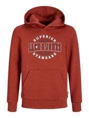 Sweathoodie mit Logoprint - Red Ochre/WHITE + NAVY BLAZER - Rot