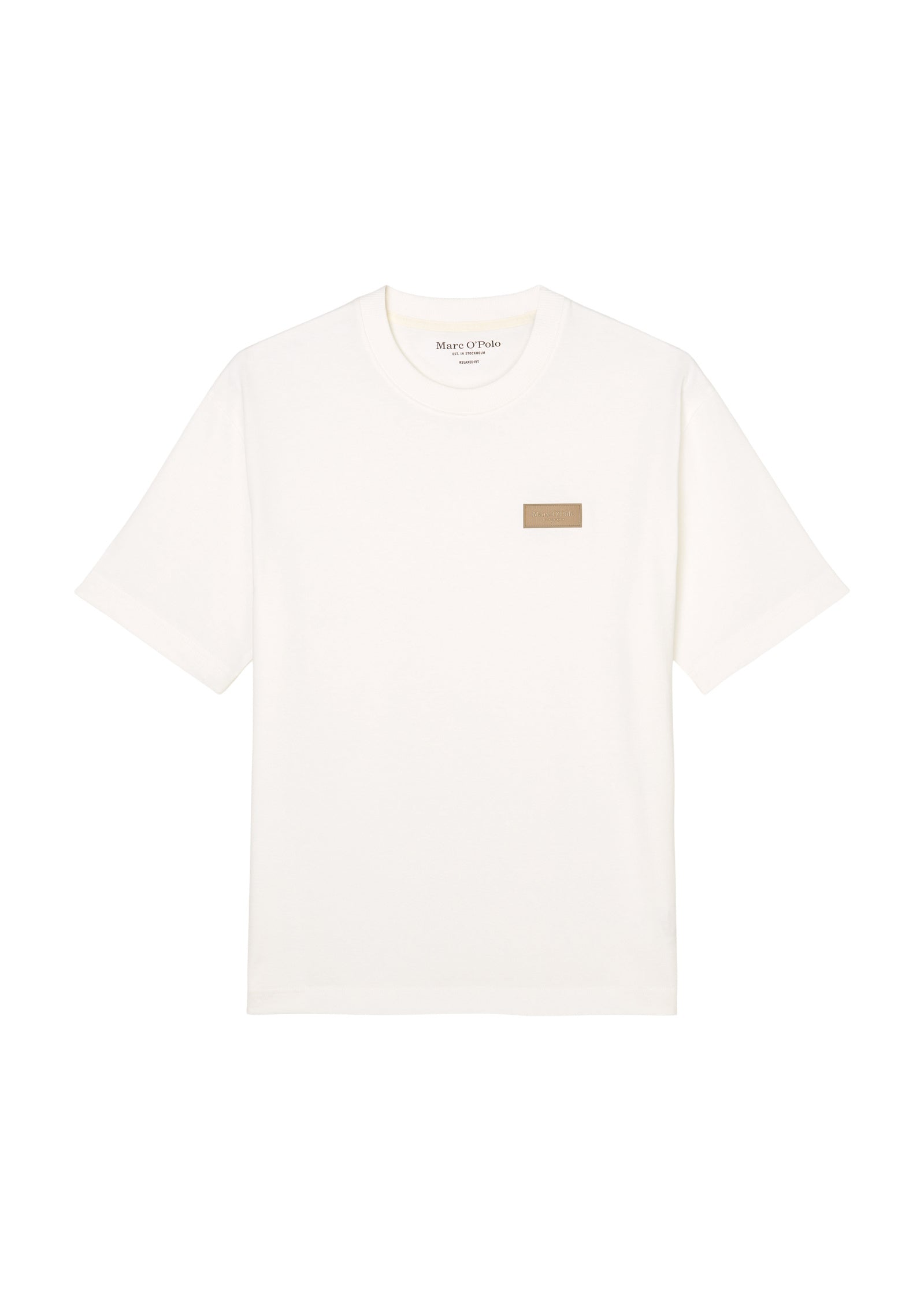 T-Shirt aus Baumwolle - 101-egg white - Weiß