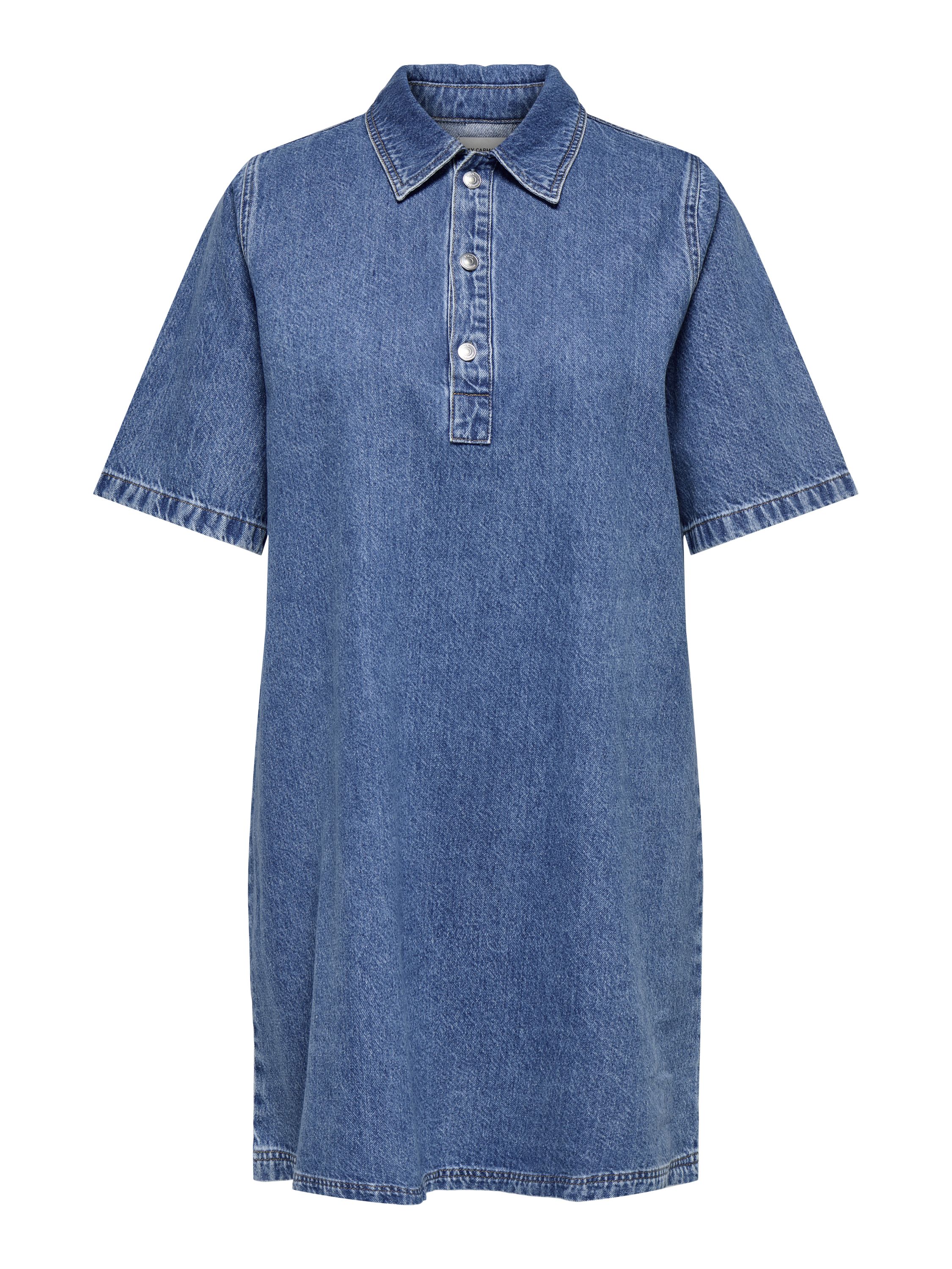 Jeanskleid Midi - Medium Blue Denim - Blau