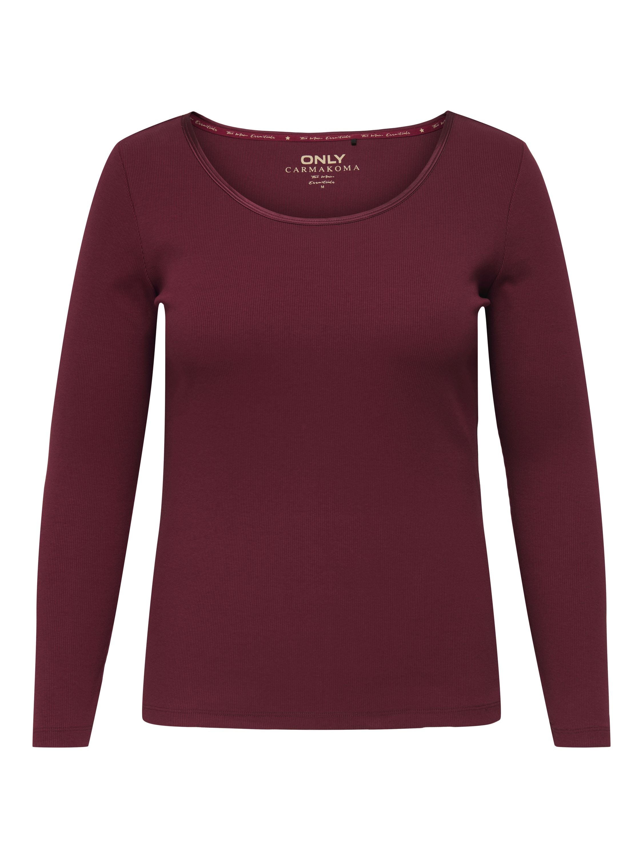 Langarmshirt aus Bio-Baumwolle - Cabernet - Rot