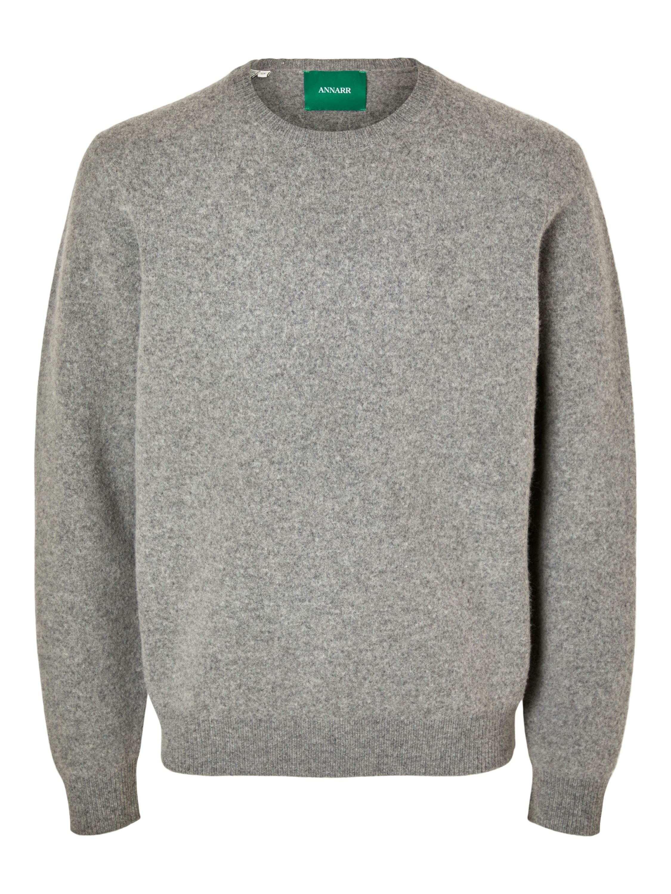 Strickpullover aus Meriniowolle - Medium Grey Melange - Grau