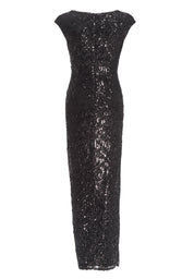 Abendkleid Maxi im Wickelschnitt - 100 - Schwarz