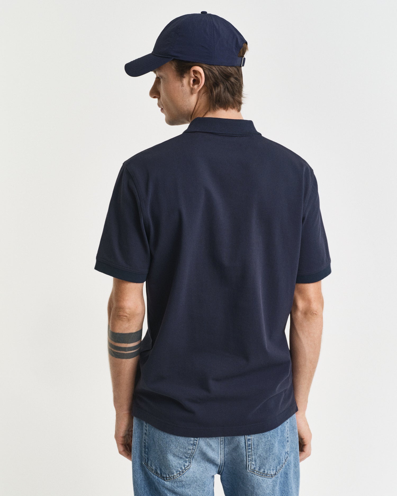Poloshirt aus Baumwolle - 433-EVENING BLUE - Blau