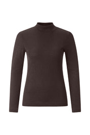 Langarmshirt aus Viskosemix - 285-dark chocolate - Braun