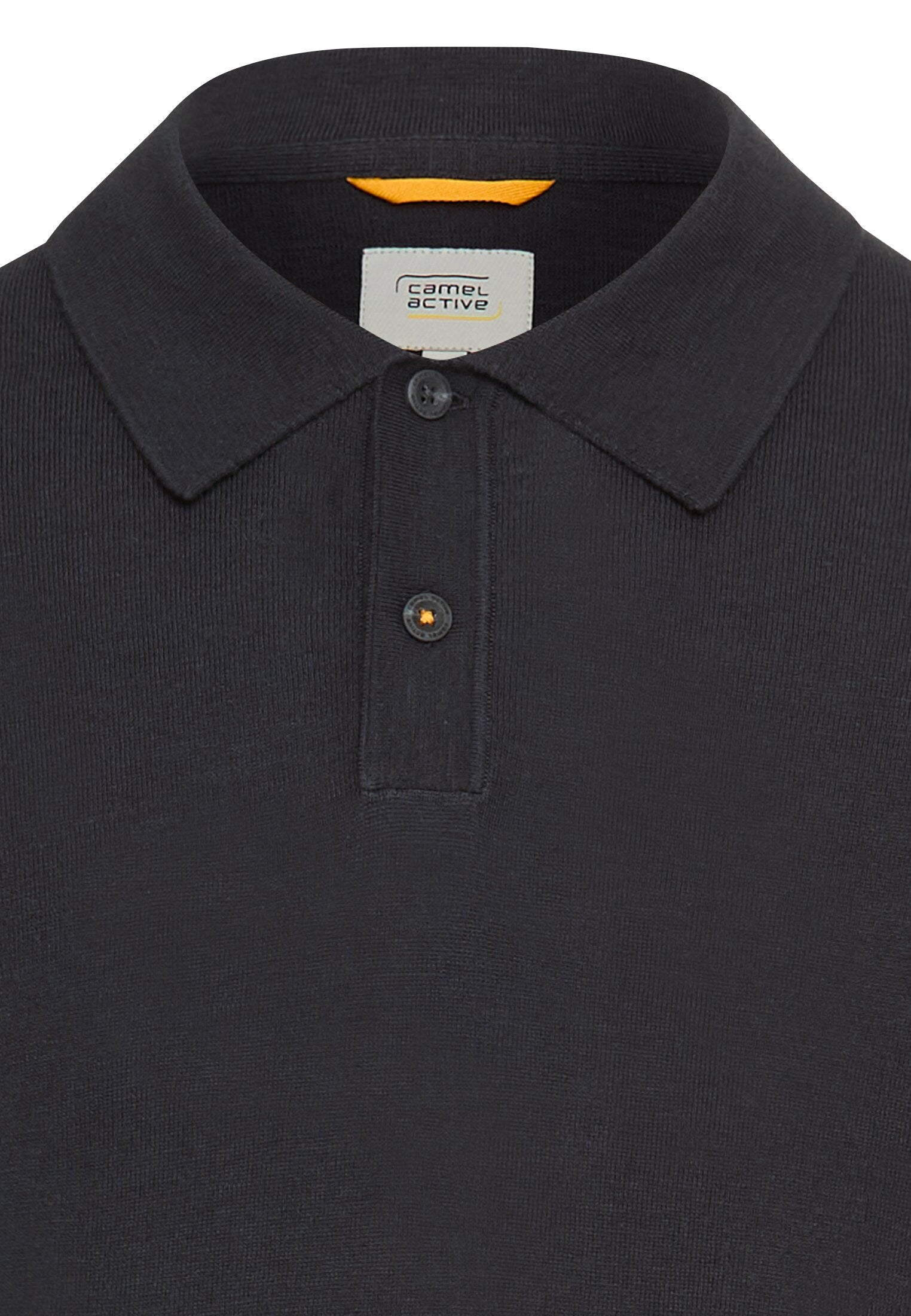 Leichtes Strick-Polo aus reiner Baumwolle - 48-Dark Navy - Blau