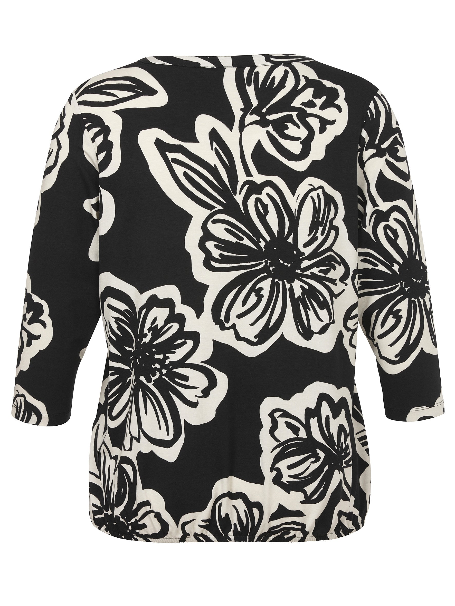 Bluse - 780100-champagner / schwarz - Schwarz | Weiß