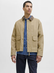 Übergangsjacke mit aufliegendem Kragen - Weathered Teak - Beige