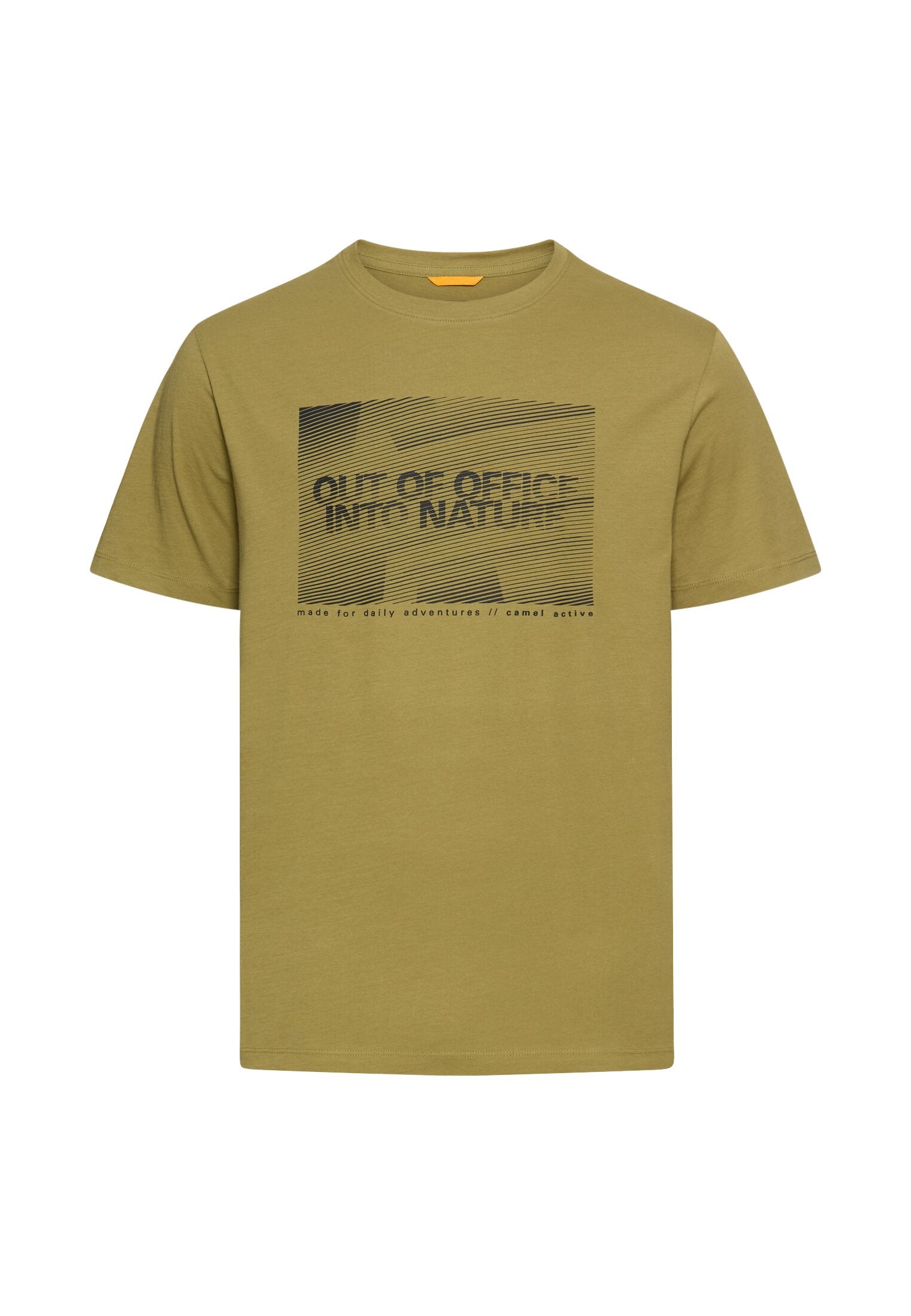 T-Shirt aus Baumwolle - 34-Mosstone - Khaki