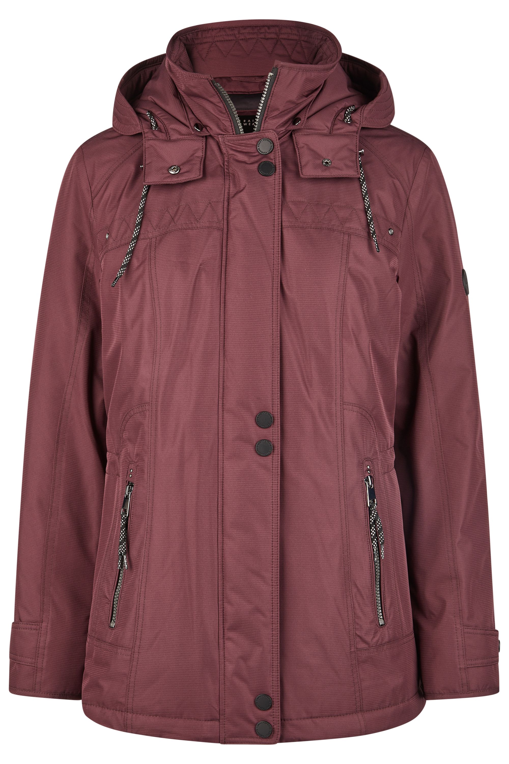 Steppjacke mit Kapuze - 495-burgund - Rot