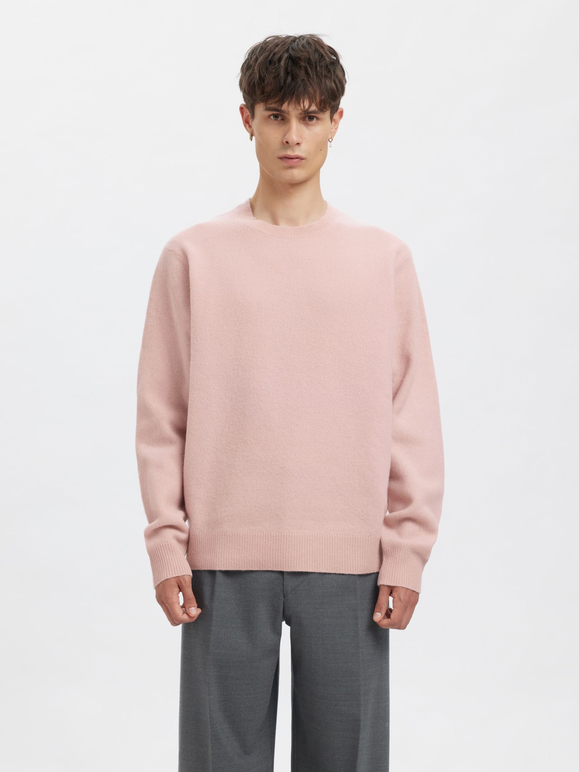 Strickpullover aus Meriniowolle - Barely Pink - Rosa