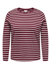 Langarmshirt aus Baumwolle - Cabernet/PUMICE STONE - Rot