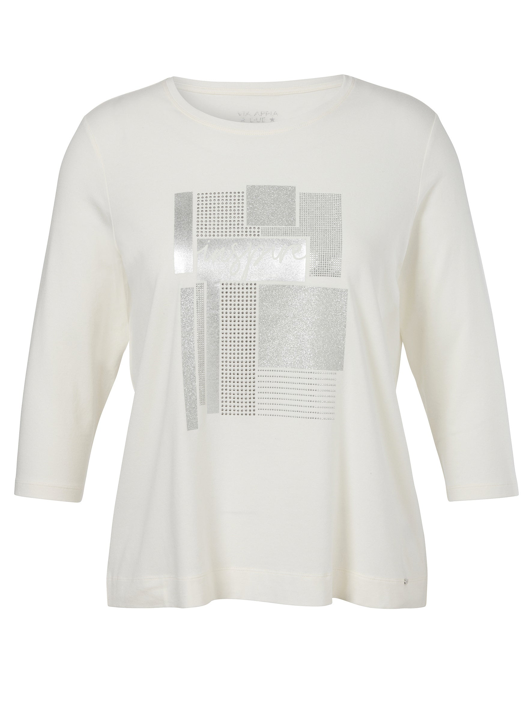 Langarmshirt aus Baumwollmix - 920-creme - Creme