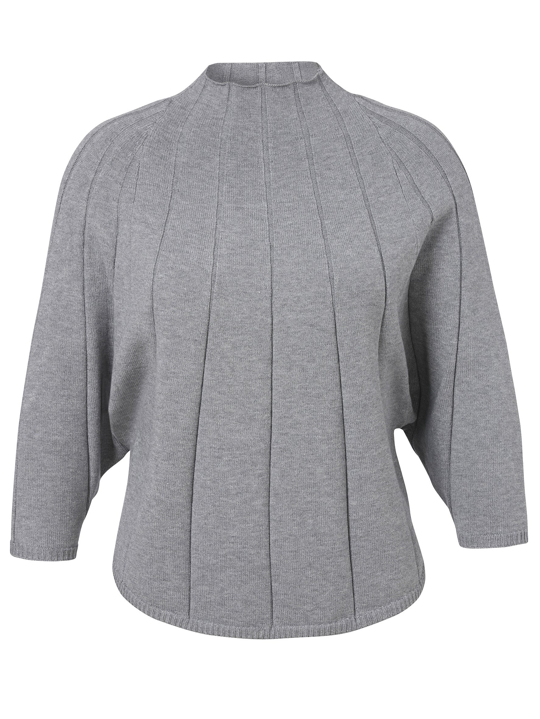 Strickpullover aus Viskosemix - 151-grau melange - Grau
