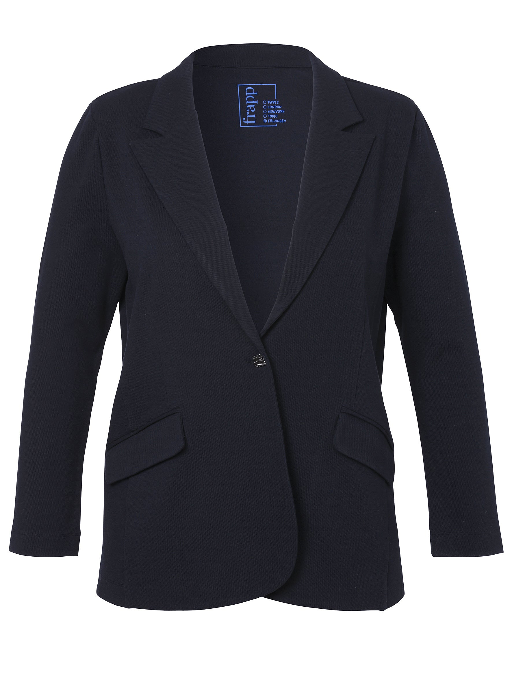 Blazer aus Viskosemix - 814-navy - Blau